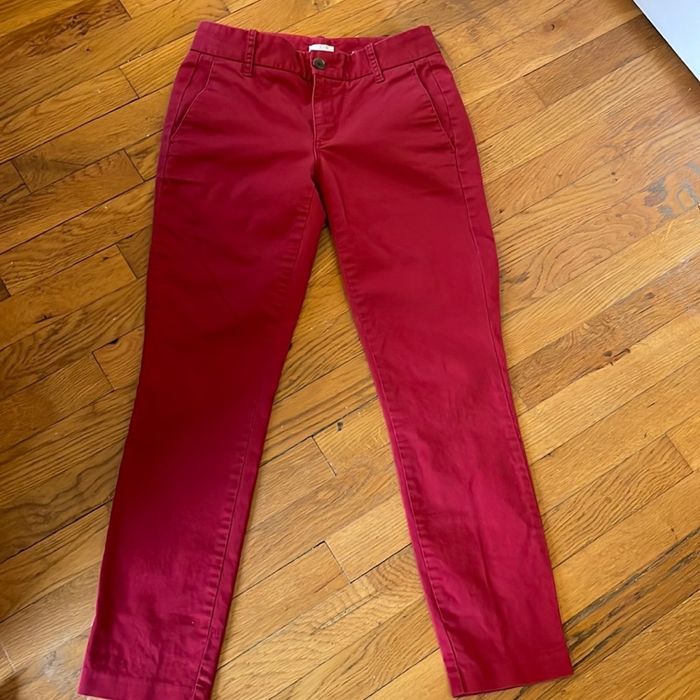 Jcrew women’s cotton elastene blend. ankle length pants. Size 00.
